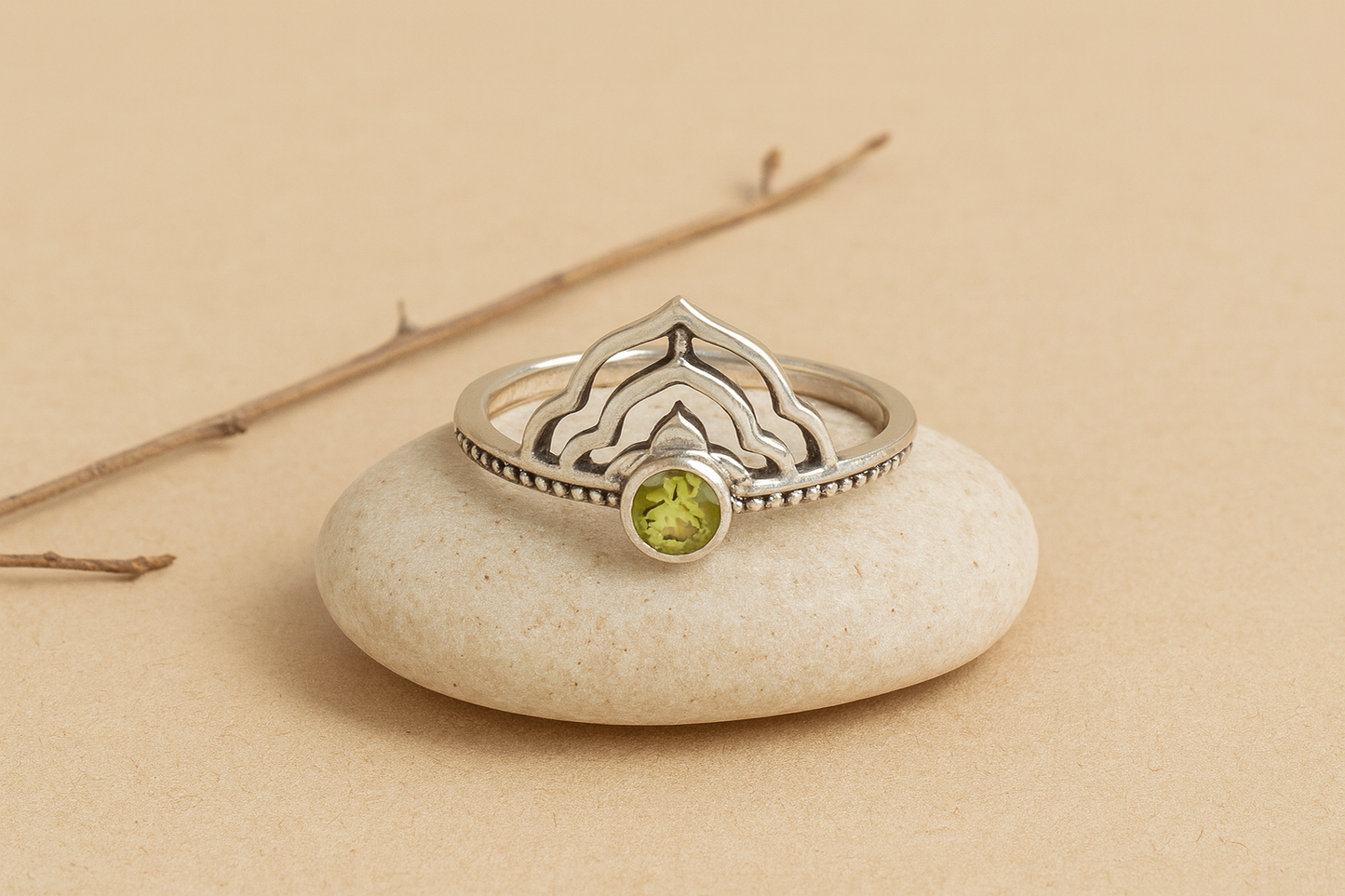 Verdant Temple Peridot Ring