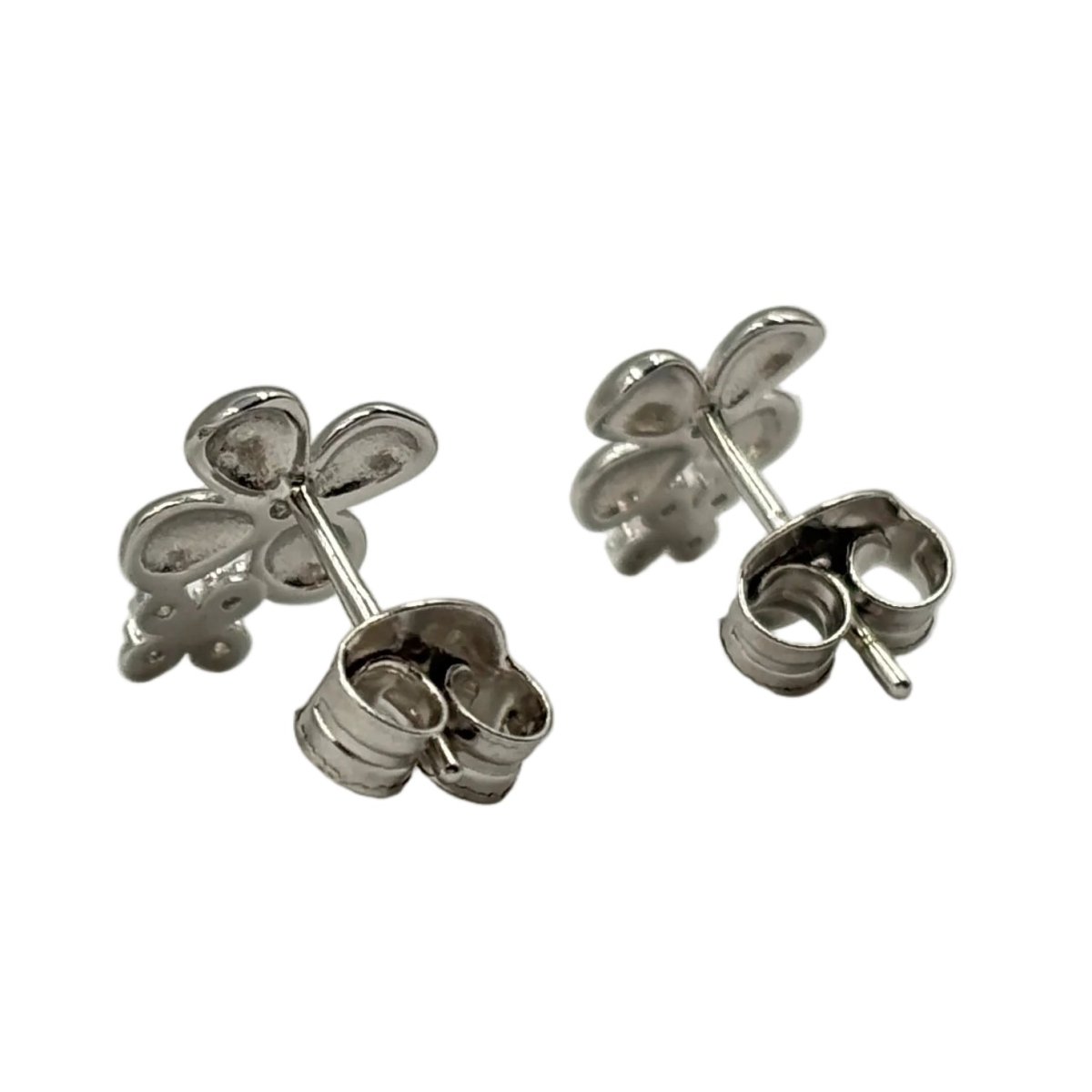 925 Silver Mini Flower Stud Earrings with CZ Sparkle - Zirak Silver