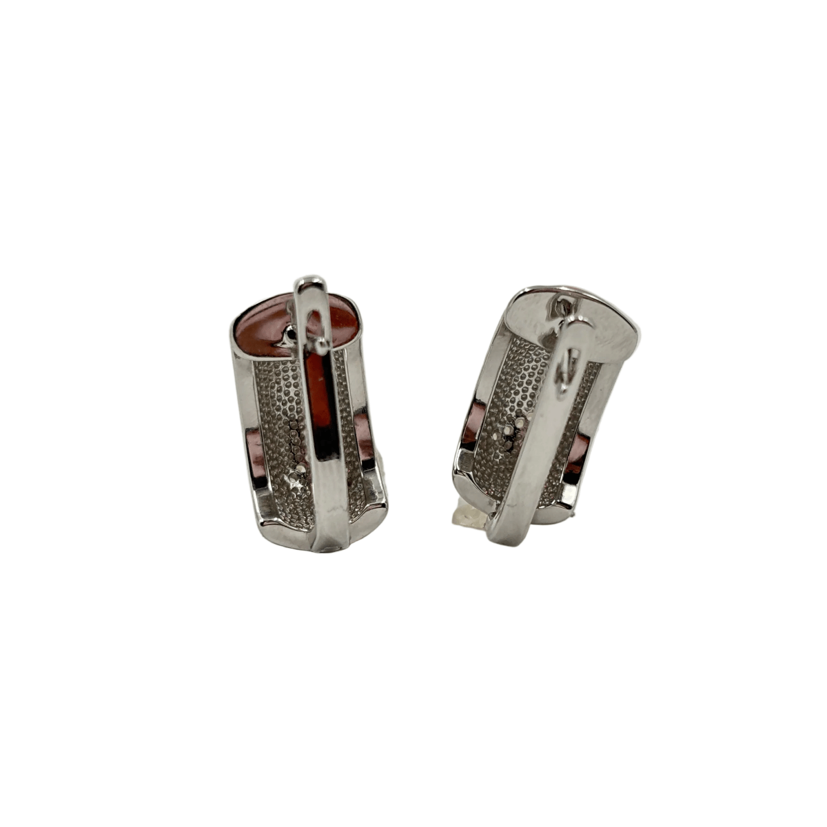 925 Silver Multicolor Enamel Huggie Earrings - Zirak Silver