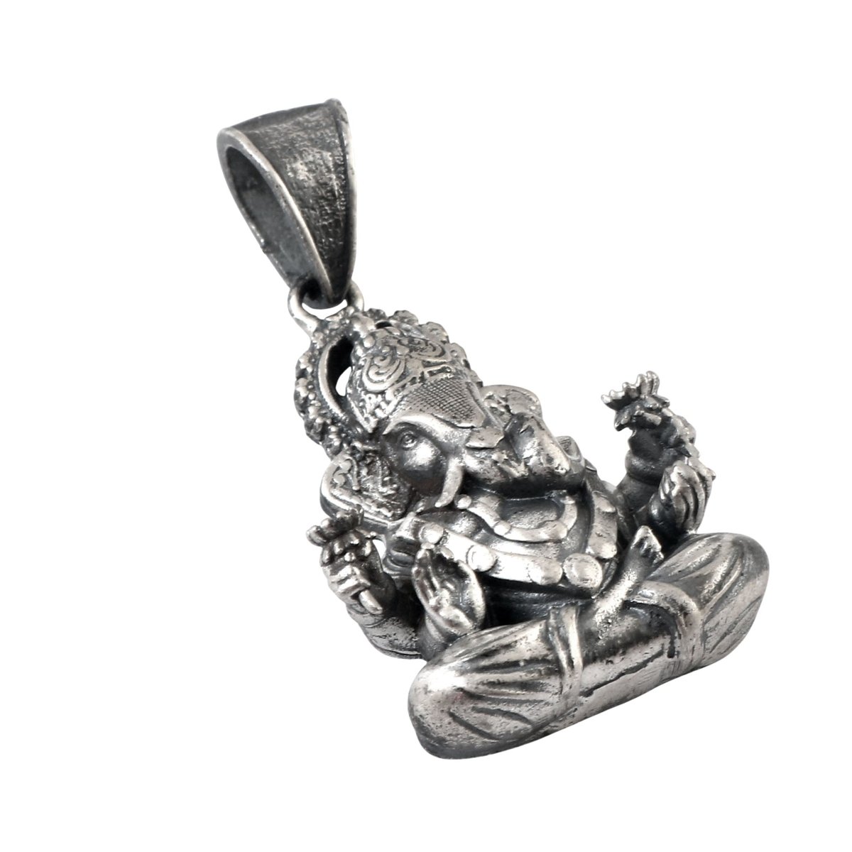 925 Silver Oxidized Lord Ganesha Pendant - Zirak Silver