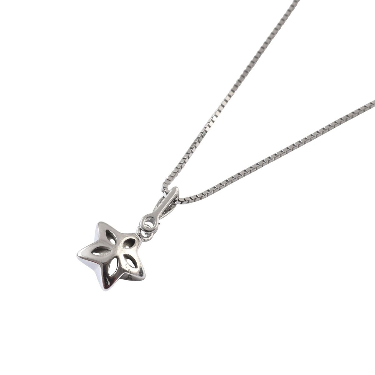 925 Silver Rainbow Star Crystal Pendant Necklace - Zirak Silver