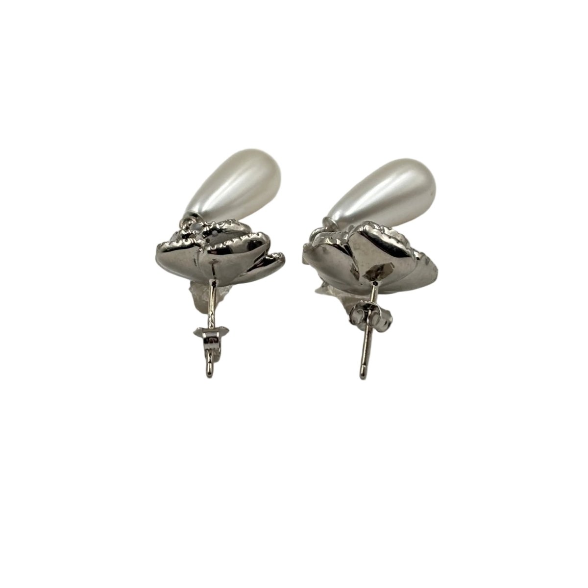 925 Silver Rose Pearl Drop Earrings - Zirak Silver