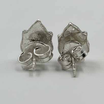 925 Silver Vintage Ruby Stud Earrings - Zirak Silver