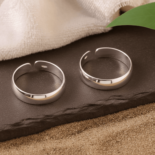 925 Sterling Silver Adjustable Plain Toe Rings – Minimalist Unisex Everyday Jewelry - Zirak Silver