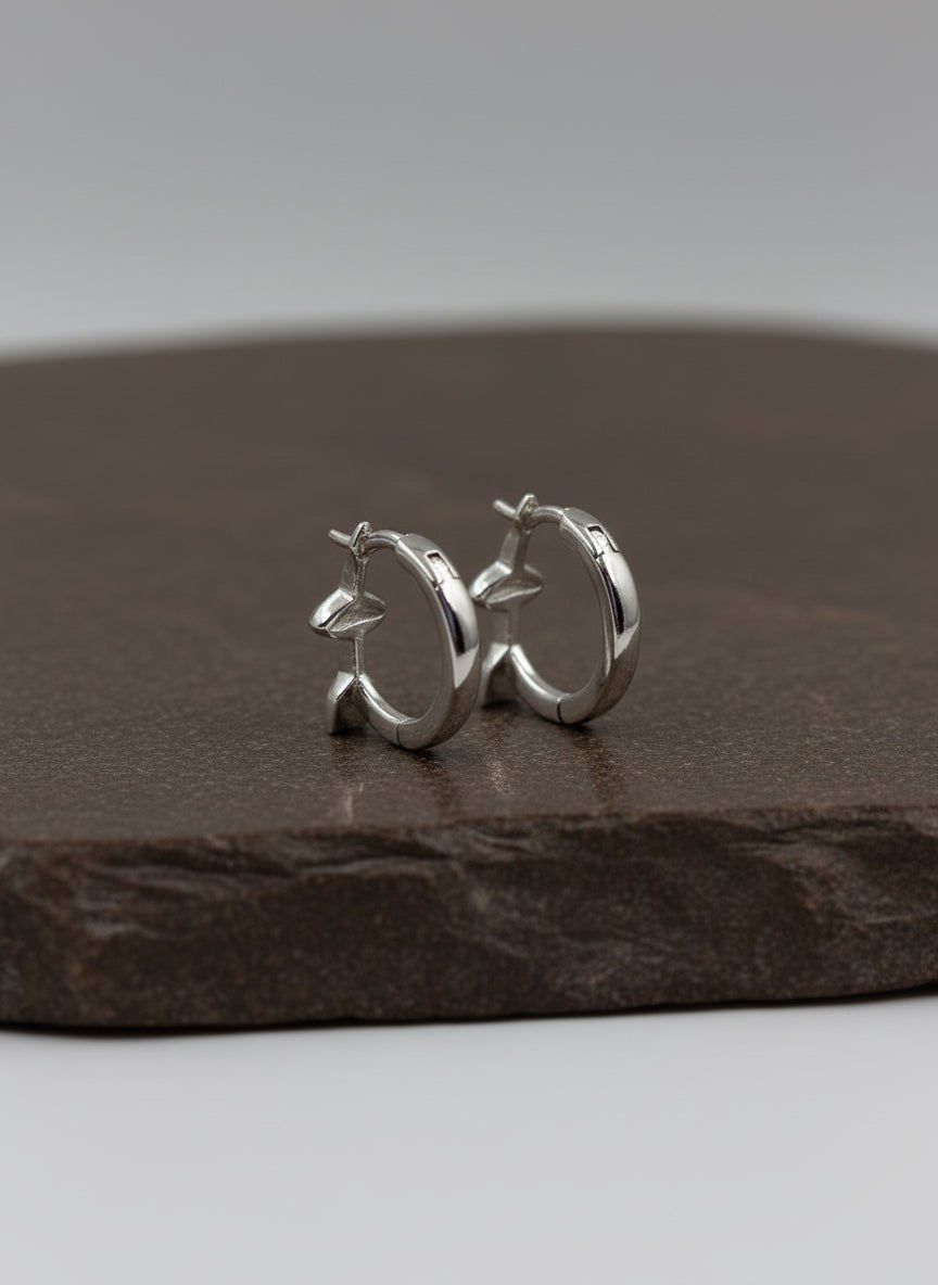 925 Sterling Silver Arrow Stud Earrings - Zirak Silver