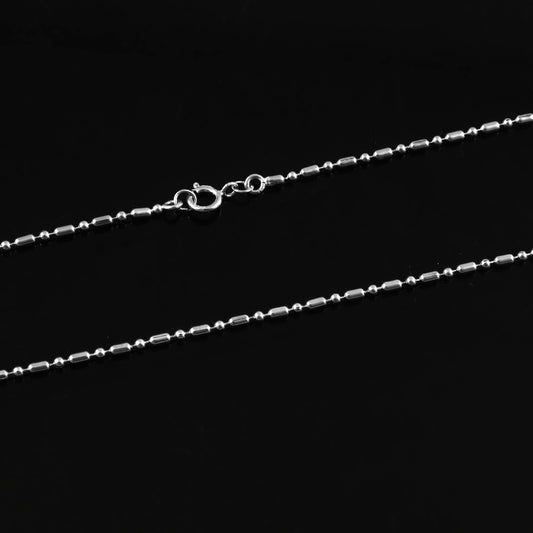Zohra Chain – Beaded Silver Chain