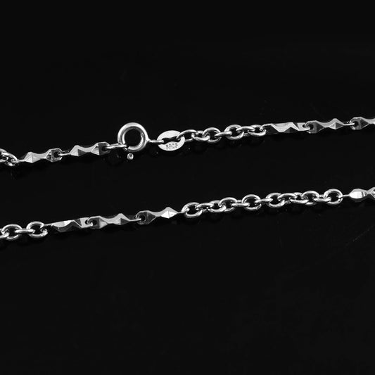 Ibaad Chain – Rhodium Plated Cable Silver Chain