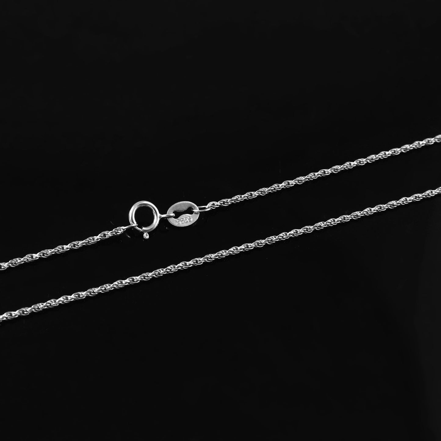 Delicate Twisted Rope Silver Chain – 925 Sterling Fine Cable Necklace