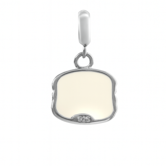 Colorful Burger Charm in 925 Silver