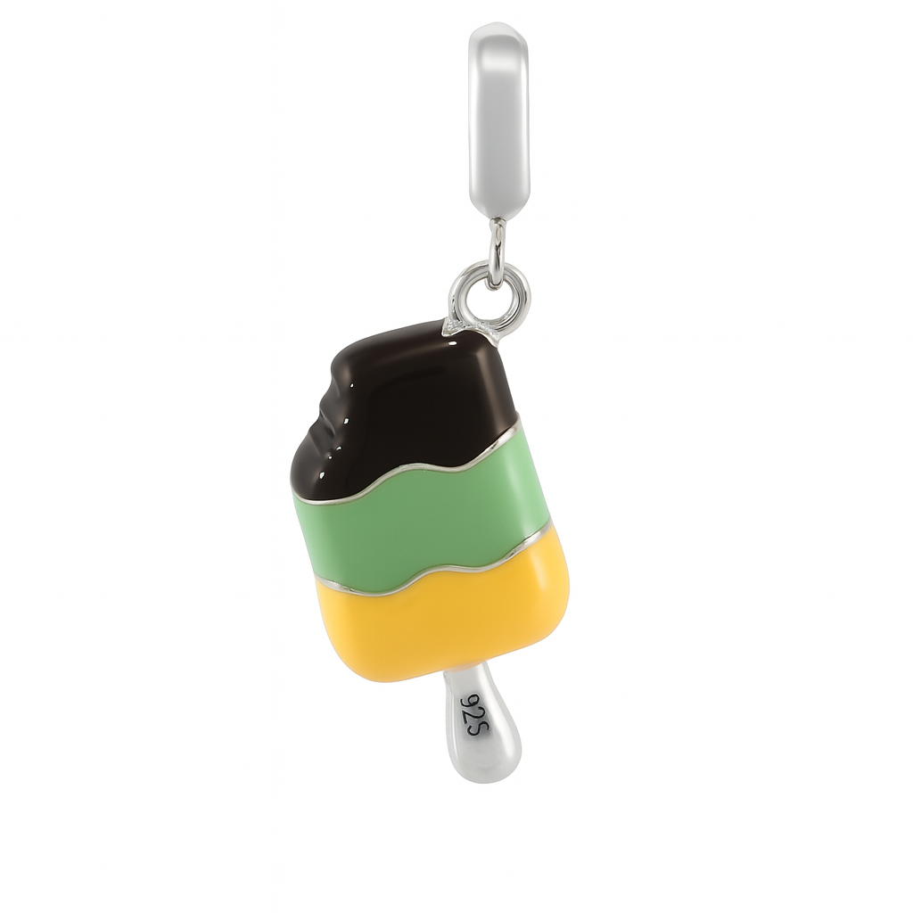 Sterling Silver Enamel Ice Cream Charms – Popsicle Jewelry for Summer