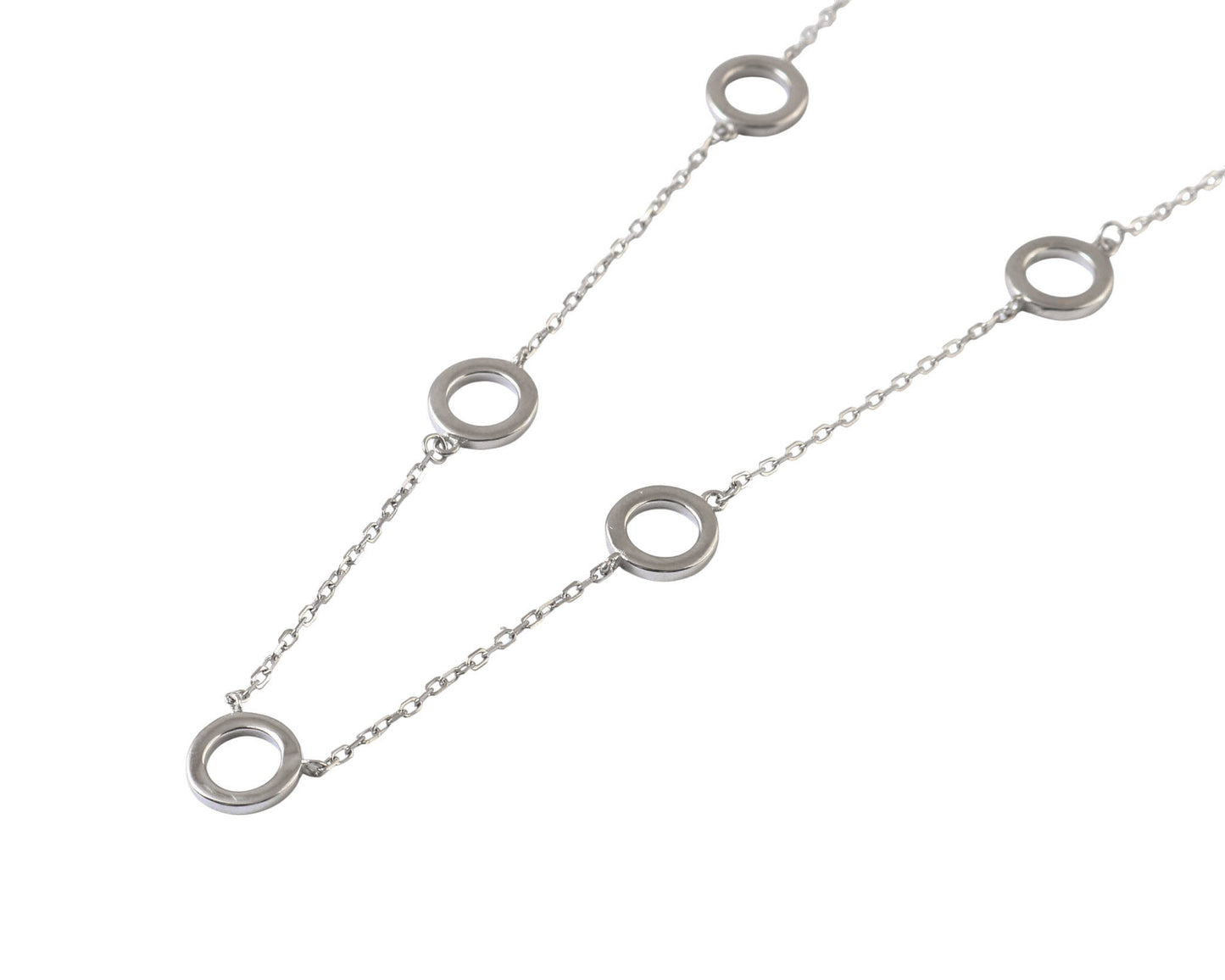 925 Silver Multi-Color Enamel Circle Necklace