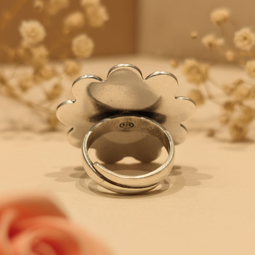 Gulabi Lotus Statement Ring