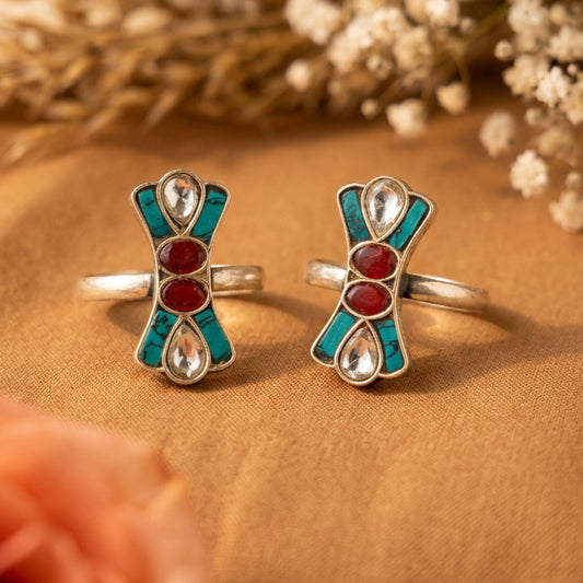 Rang Noor Toe Ring