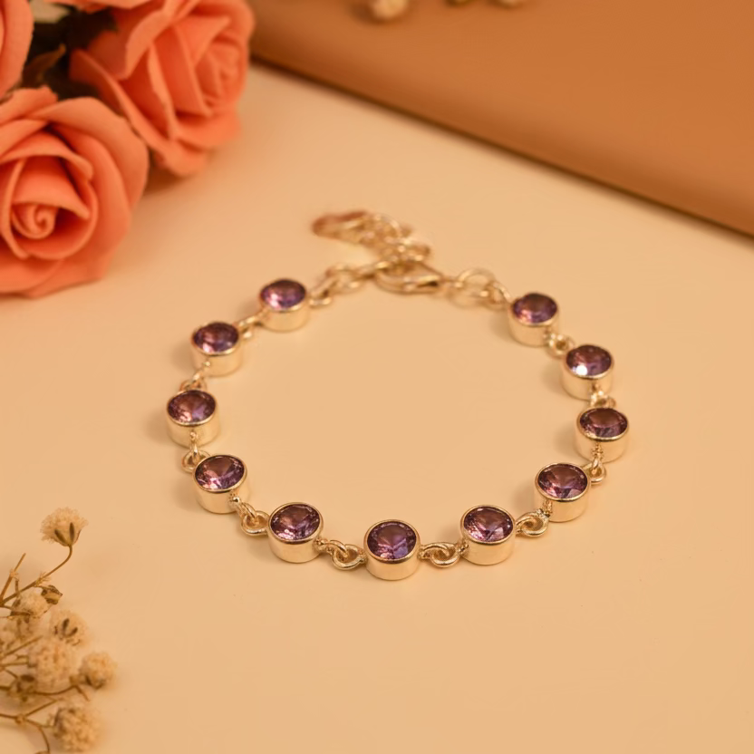 Amrita Amethyst Link Bracelet