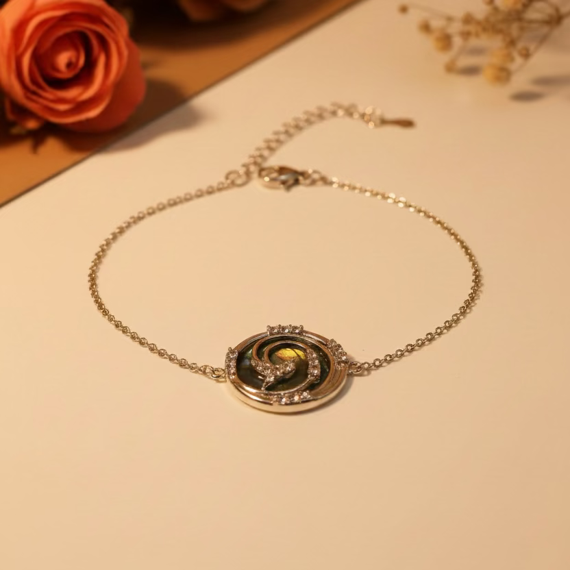 Nyra Black Abalone Swirl Bracelet