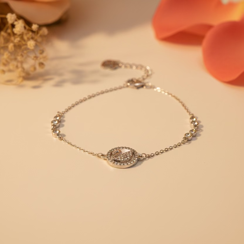 Hansini Silver Swan Bracelet