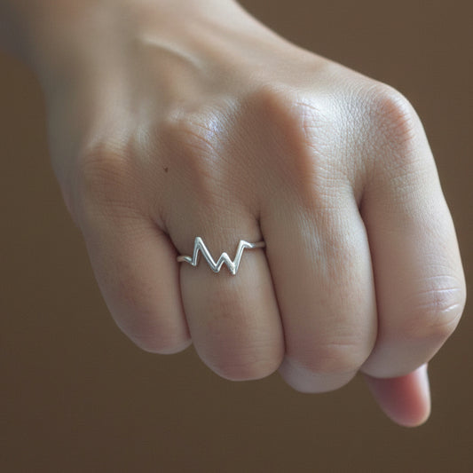 Minimalist Sterling Silver Wave Ring