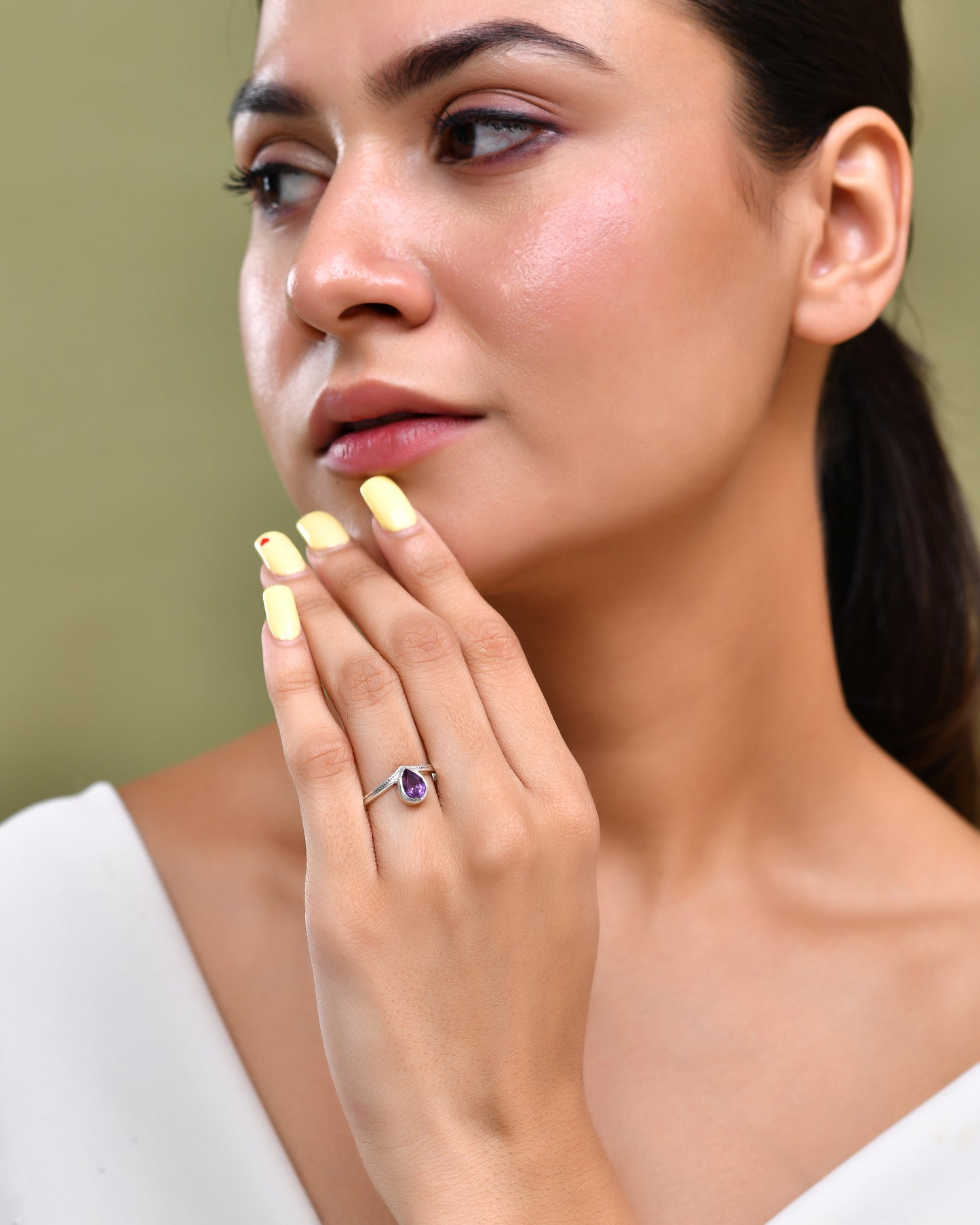 Raindrop Amethyst Ring