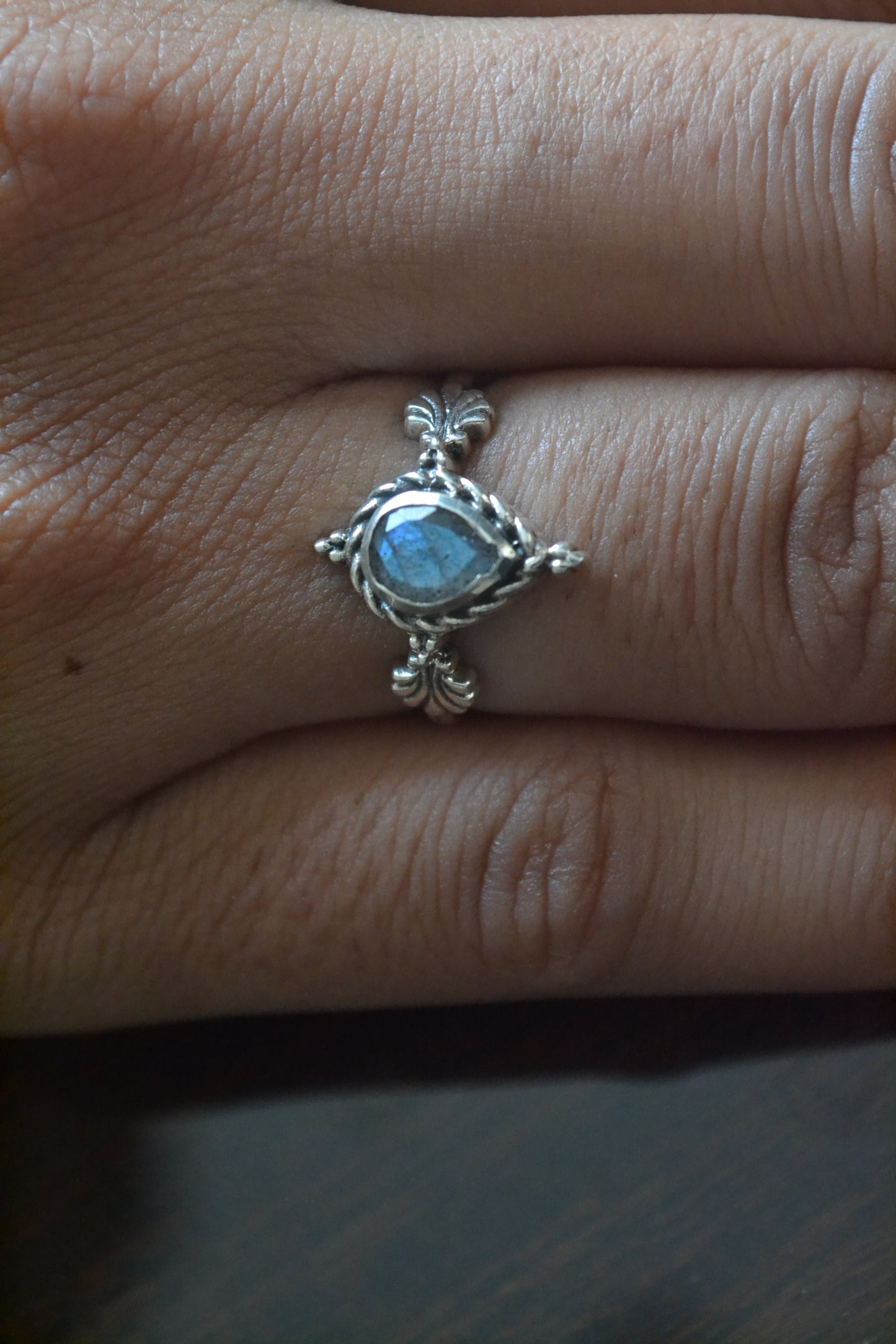 Mystic Oval Labradorite Ring