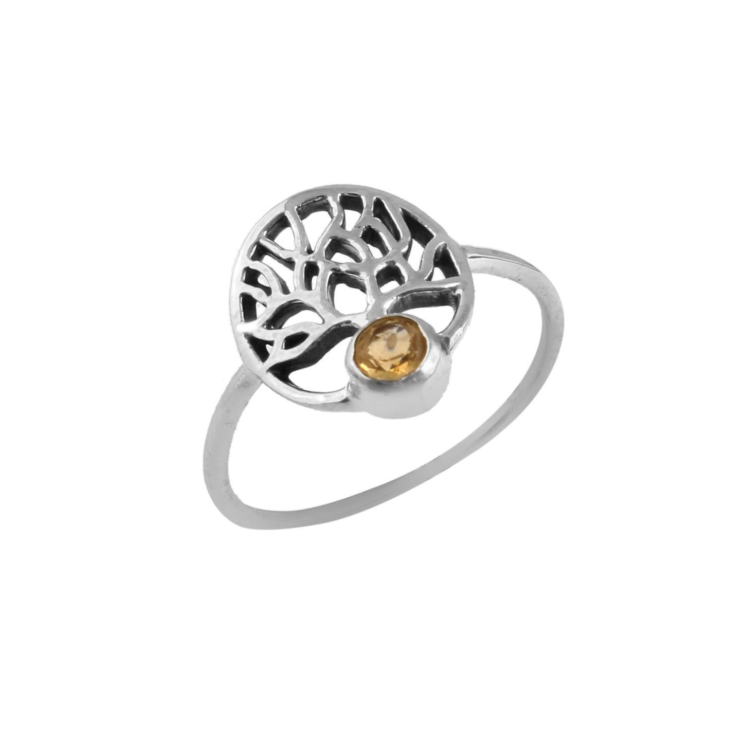 Tree of Life Citrine Ring