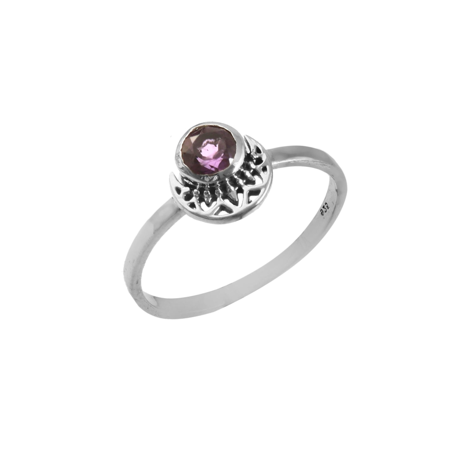 Geometric Amethyst Ring