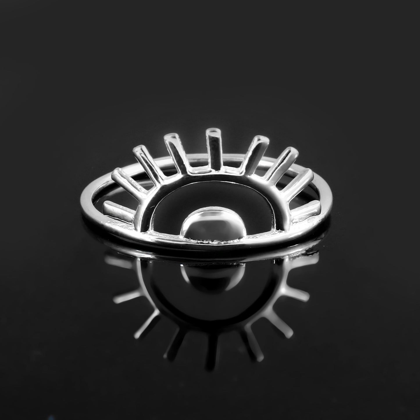 Minimalist Sunrise Silver Ring