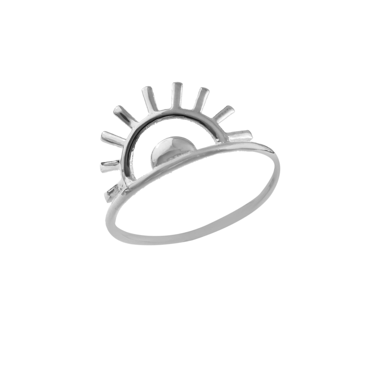Minimalist Sunrise Silver Ring