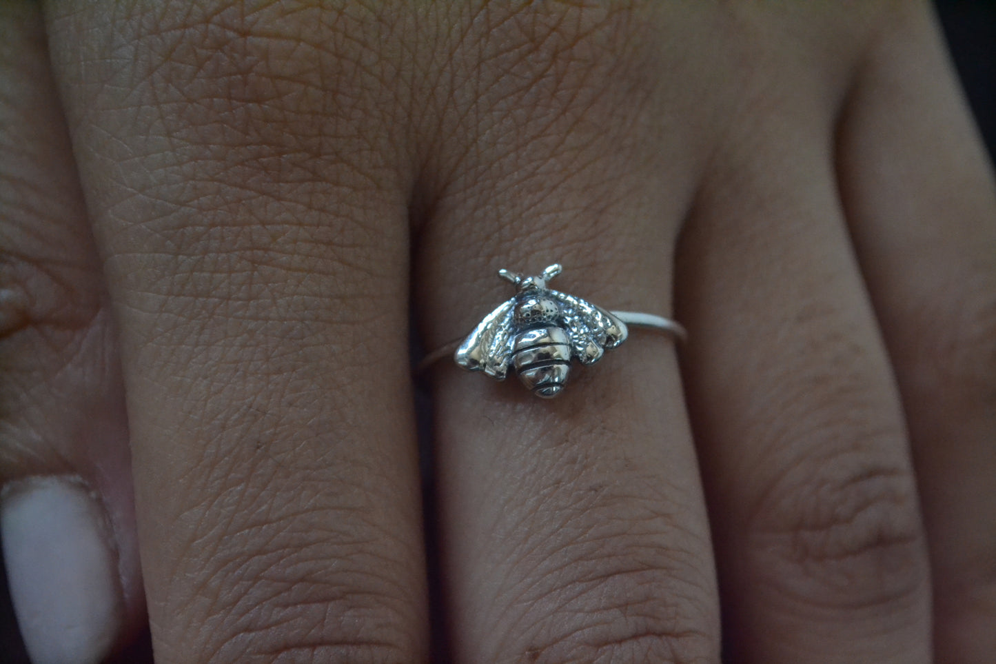 Sterling Silver Honey Bee Ring