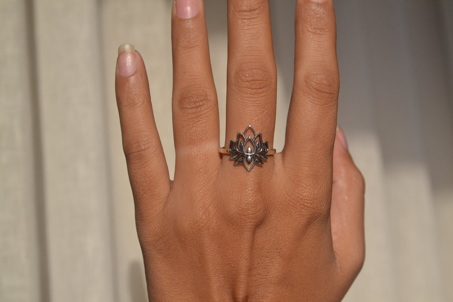 925 Silver Lotus Flower Ring
