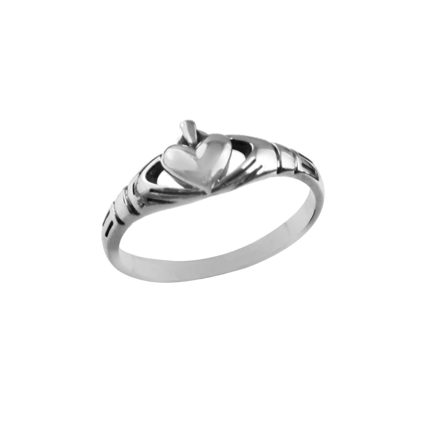Sterling Silver Claddagh Ring – Irish Love Loyalty Friendship Band