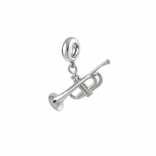 Sterling Silver Trumpet Charm for Musicians