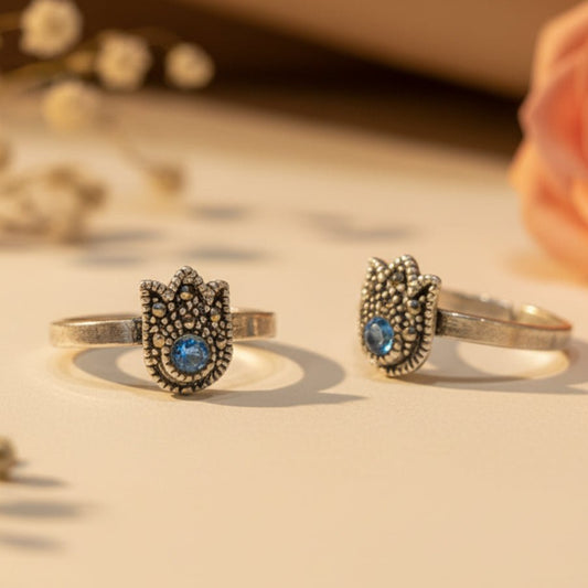 Aarohi Toe Ring - Zirak Silver