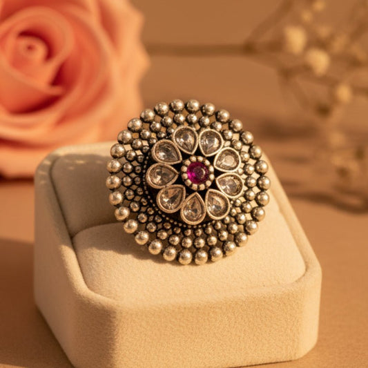 Bindu Ring - Zirak Silver
