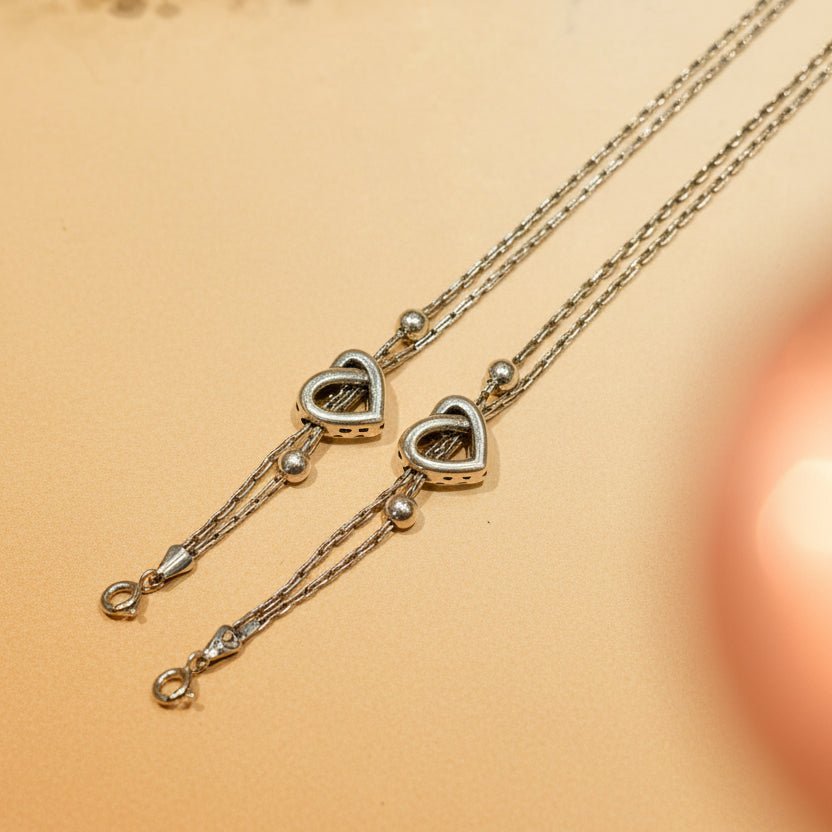 Dilruba Anklet - Zirak Silver