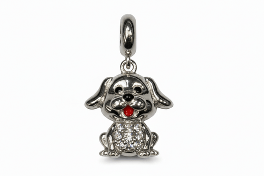 Dosti Silver Puppy Charm - Zirak Silver