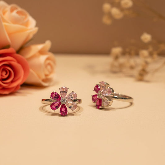 Gul Pushp Toe Ring - Zirak Silver