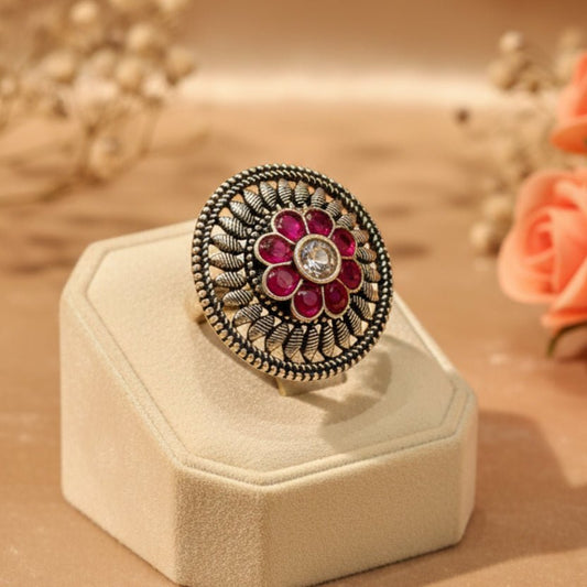 Gulika Phool Ring - Zirak Silver