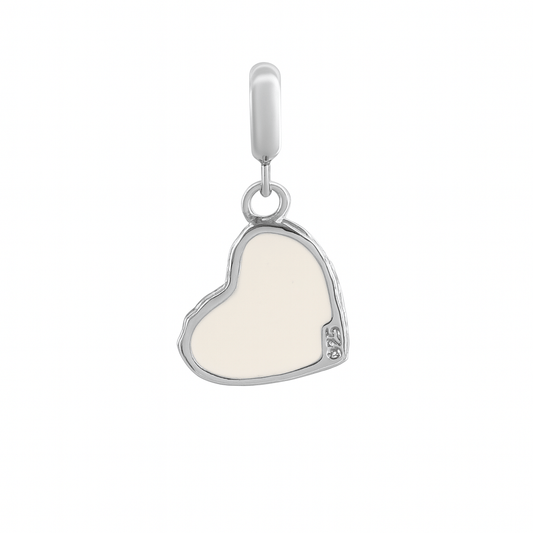 Heart Chocolate Sprinkle Charm in 925 Silver - Zirak Silver