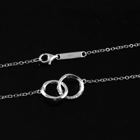 Interlocked Circles Pendant Necklace - Zirak Silver
