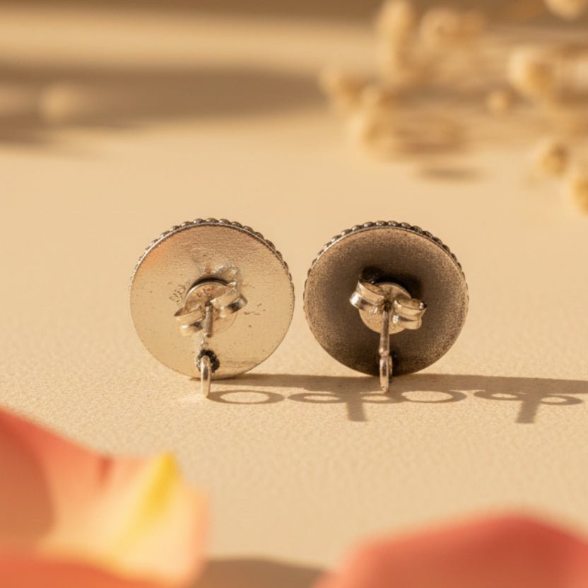 Kumud Stud Earrings - Zirak Silver