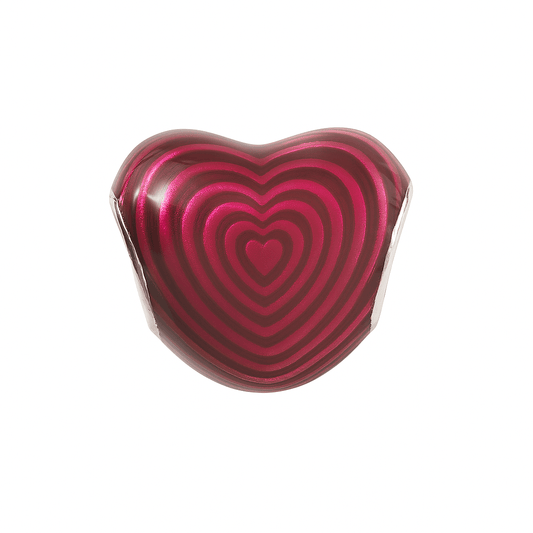 Mama Heart Charm in Sterling Silver – Red Enamel Bead with Engraved Script - Zirak Silver