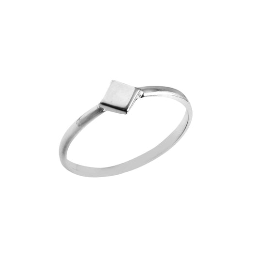 Minimal Geometric Silver Ring - Zirak Silver