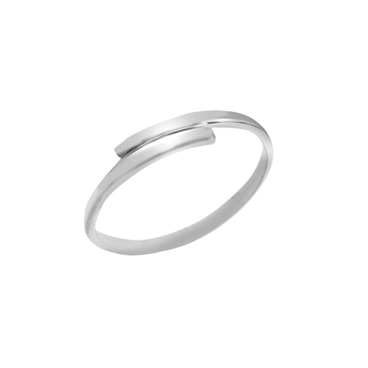 Minimalist Overlap Band - Zirak Silver