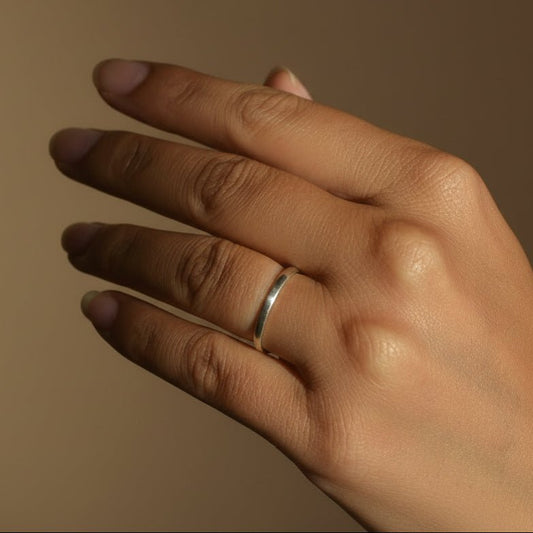 Minimalist Silver Band - Zirak Silver