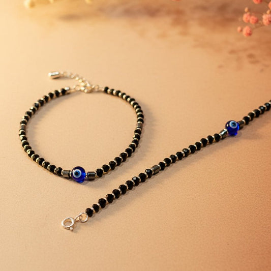 Nazar Raksha Anklet - Zirak Silver