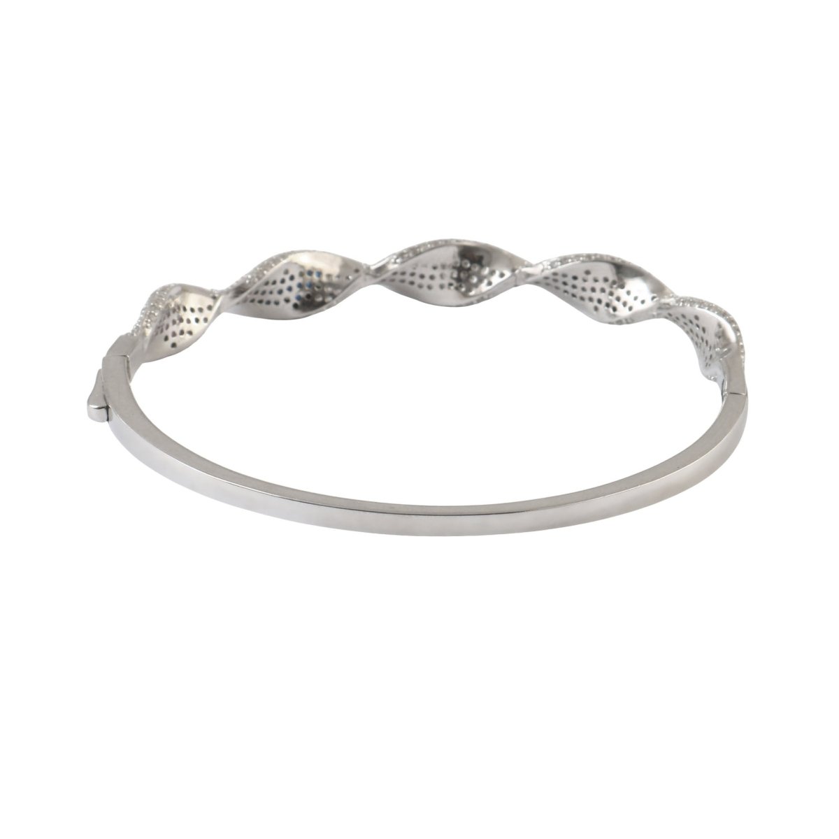 Oxidized 925 Silver Floral Cuff Bracelet – Handcrafted Open Kada - Zirak Silver
