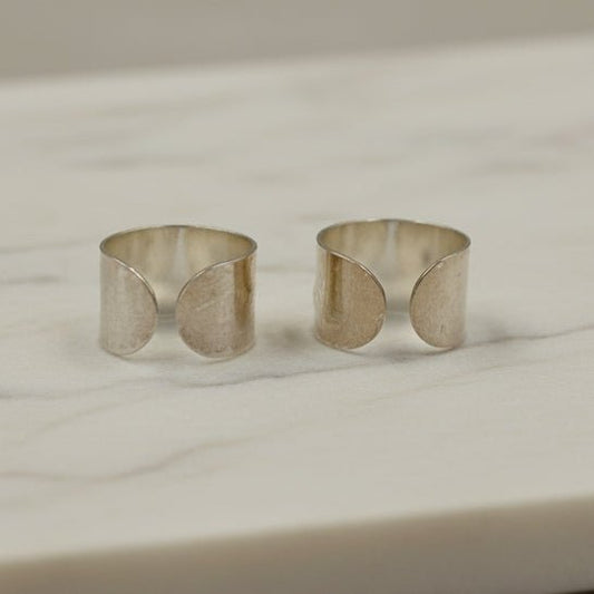 Plain 925 Sterling Silver Adjustable Ear Cuff Earrings - Zirak Silver