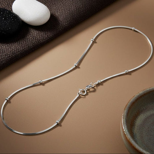 Rizwaan Chain – Beaded Silver Chain - Zirak Silver