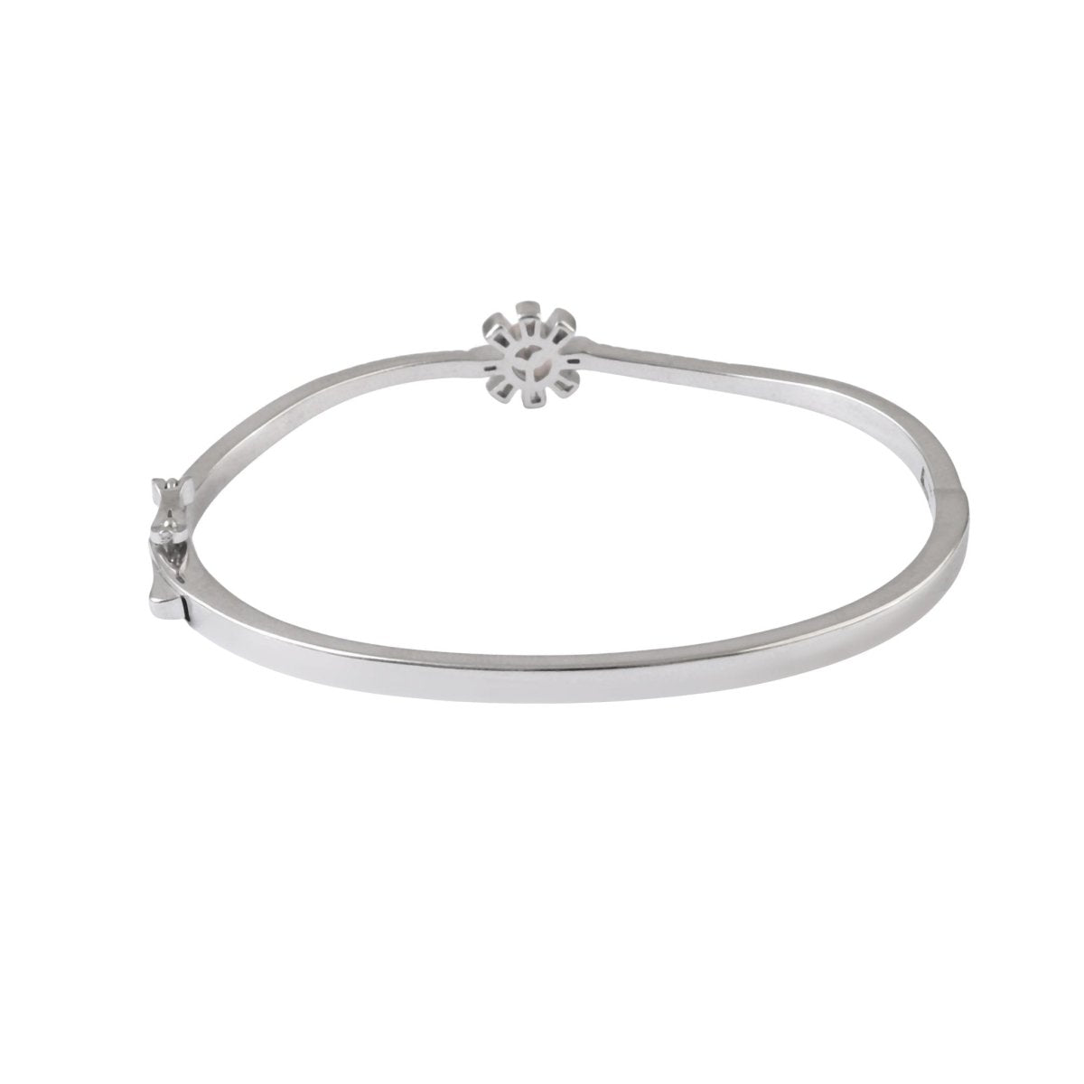 Rose Gold & Silver Sunburst CZ Bracelet in 925 Sterling Silver - Zirak Silver