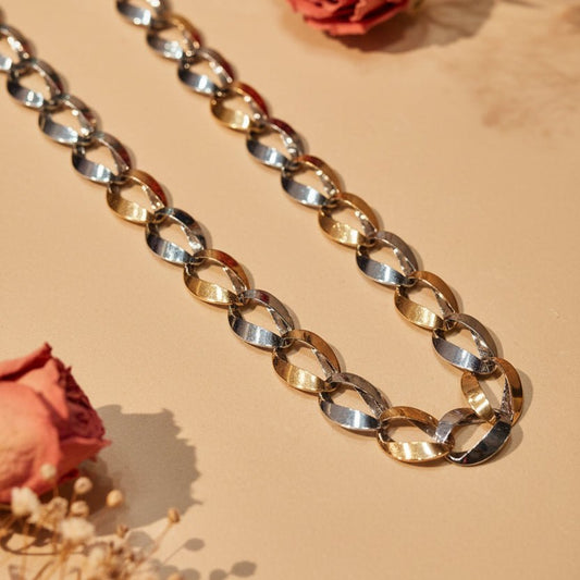 Sangam Two-Tone Curb Chain - Zirak Silver